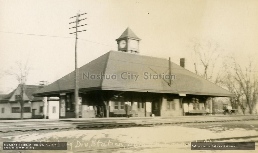 Postcard: Fitchburg Division Station, Boston & Maine Railroad Concord, Massachusetts
